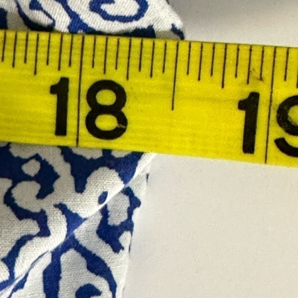 J. Crew sz med top, tunic boho style. Blue stripe Tie at the neckline. - Picture 4 of 13